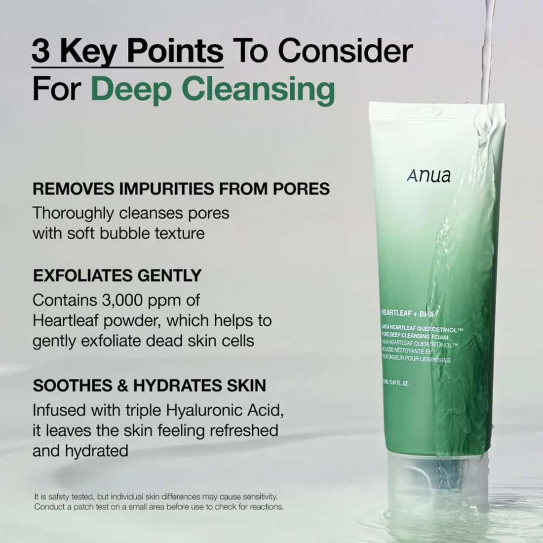 Anua Heartleaf Quercetinol Pore Deep Cleansing Foam 150ml - Image 7