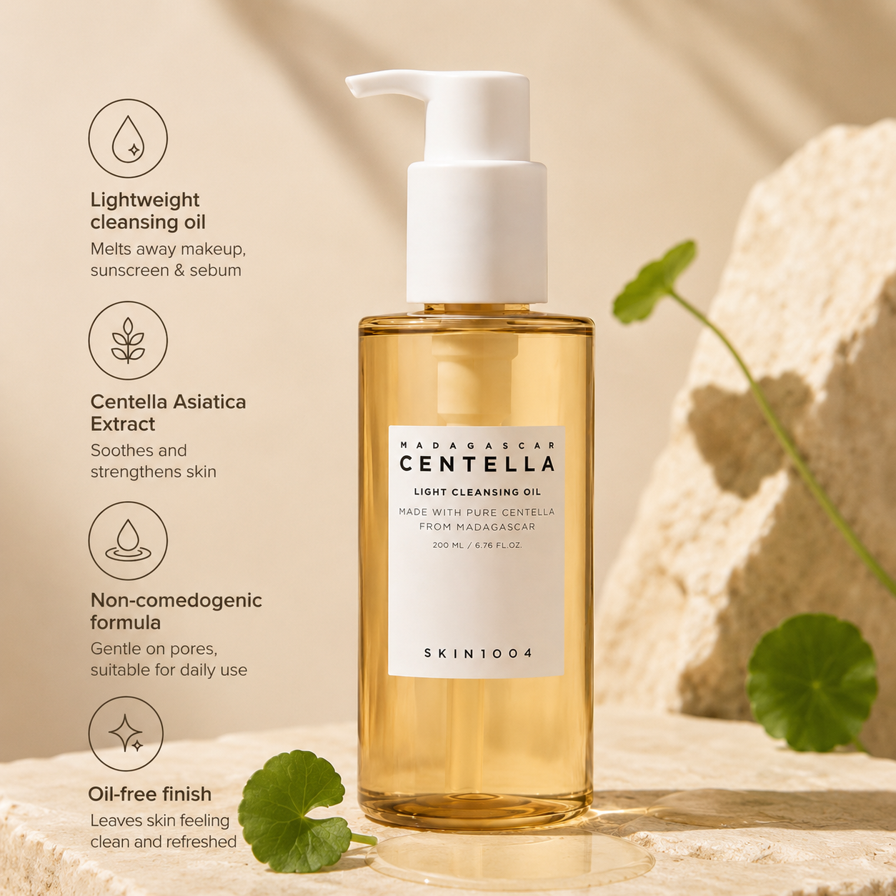SKIN1004 Madagascar Centella Light Cleansing Oil, 200ml - Image 4