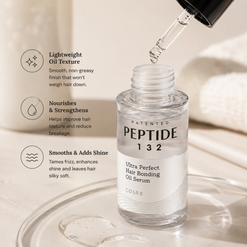 COSRX Peptide-132 Ultra Perfect Hair Bonding Oil Serum 28ml - Image 4