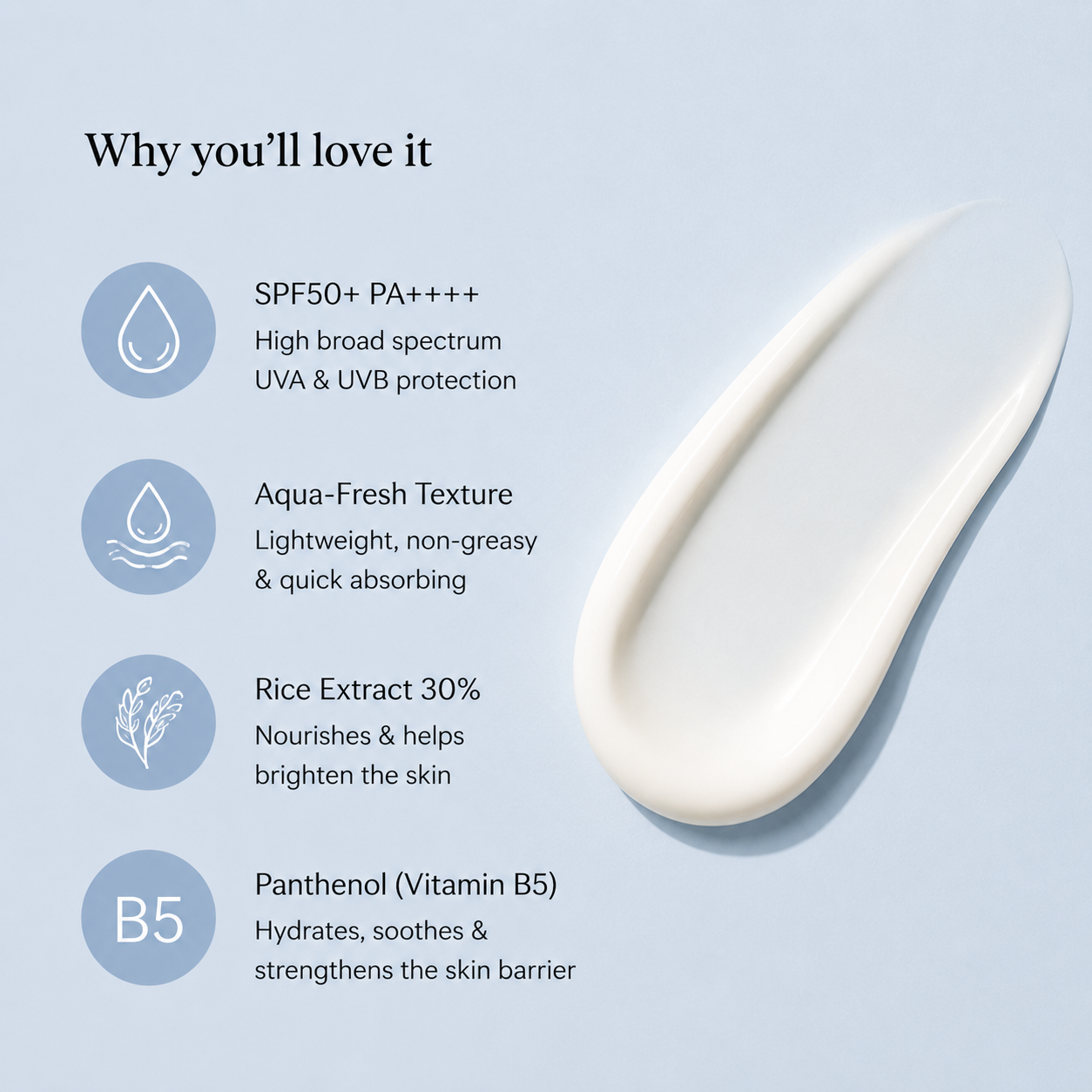 Beauty of Joseon Relief Sun Aqua-Fresh Rice + B5 SPF50+ PA++++ 50ml - Image 4