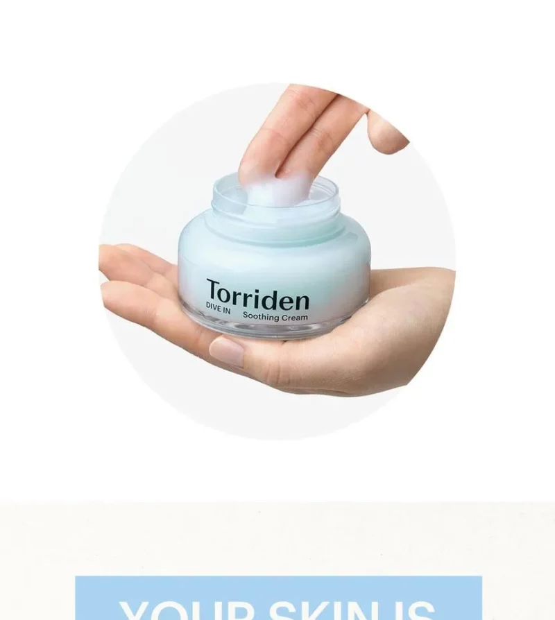 Torriden – Dive-in Low Molecular Hyaluronic Acid Soothing Cream, 100ml