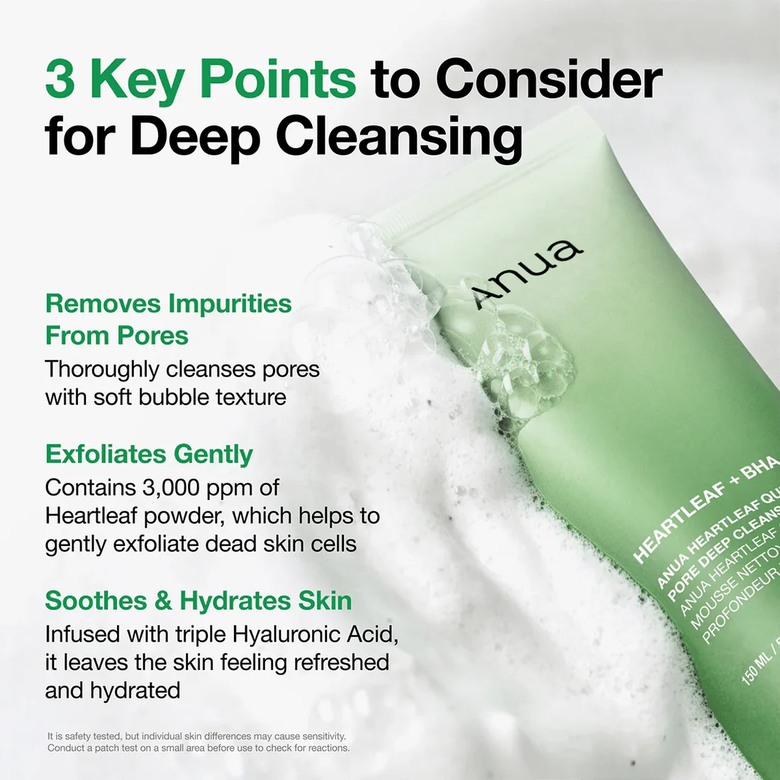 Anua Heartleaf Quercetinol Pore Deep Cleansing Foam 150ml - Image 8